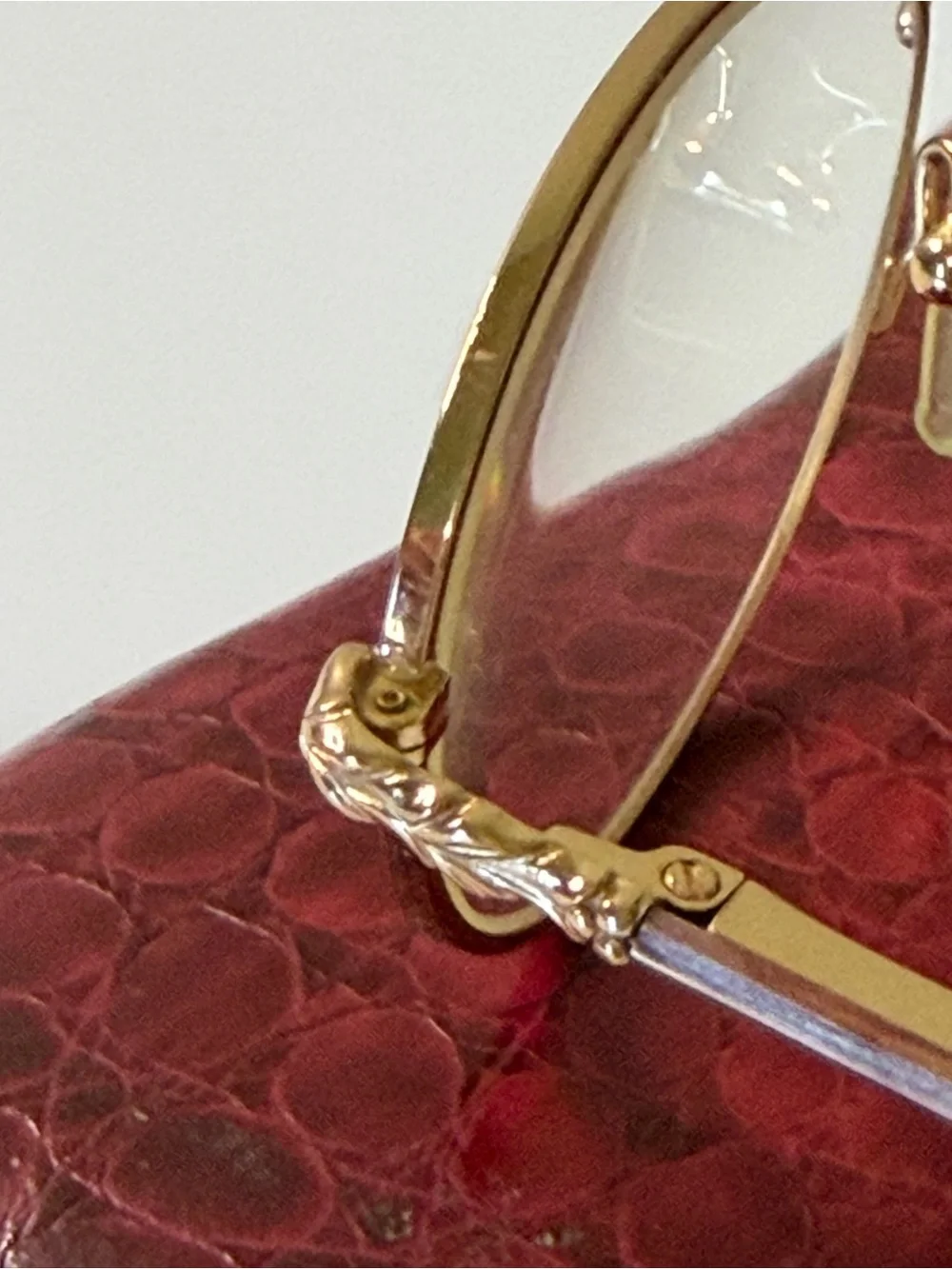 Diane Von Furstenberg Vintage Gold Round Frames with Clip-On Sunglass Lenses